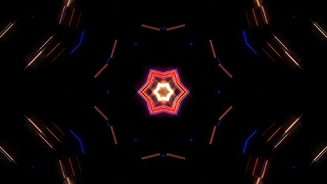Abstract Kaleidoscope pattern with full colors. Magic mandala. 4k	
