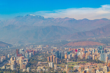 city skyline  of Santiago in Chile