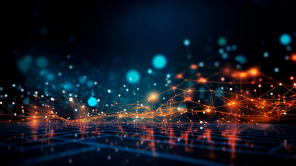 Obraz premium abstract background with glowing lines. generative AI