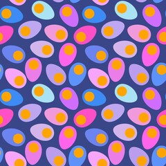 Easter eggs seamless pattern for wrapping paper and fabrics and kids clothes print and kitchen textiles