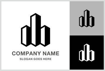 Building House Architecture Business Company Stock Vector Logo Design Template	