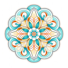 Fototapeta na wymiar Eastern mandala. Ethnic geometric circular original pattern 
