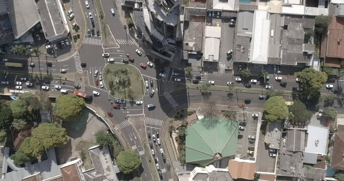Londrina JK com Avenida Higien&oacute;polis aerial view Drone 4k Plongée zenital Flat style for better post-production
