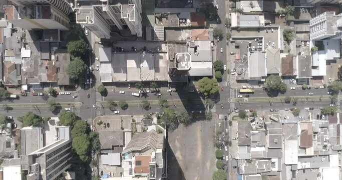 Londrina aerial view Drone 4k Plongée zenital Flat style for better post-production