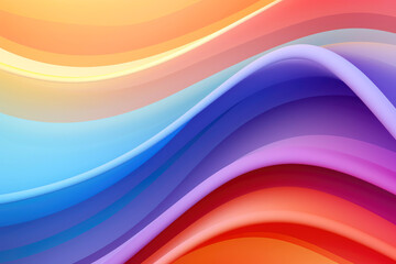 Obraz premium Colorful 3D wave gradient background. Generative ai