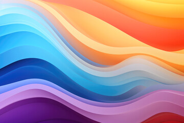 Obraz premium Colorful 3D wave gradient background. Generative ai
