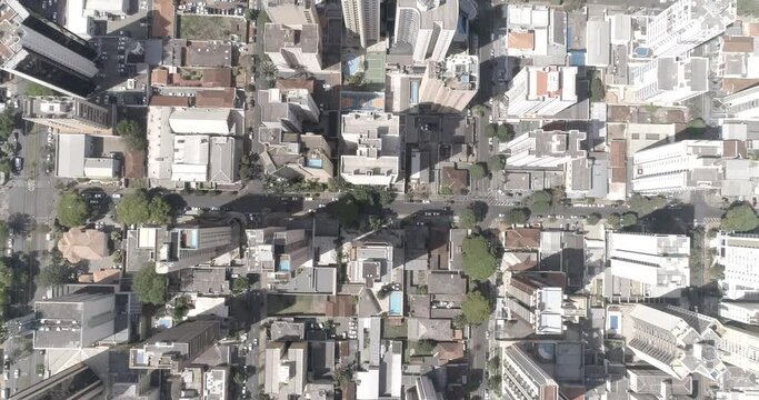 Londrina aerial view Drone 4k Plongée zenital Avenida Higien&oacute;polis Flat style for better post-production