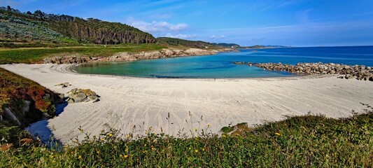 Playa de A Marosa en Burela, Galicia