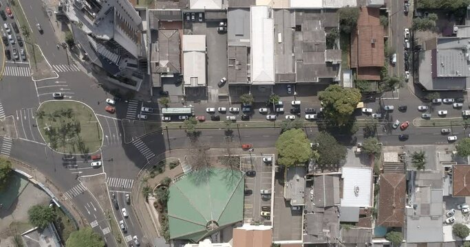 Londrina aerial view Drone 4k Plongée zenital Avenida Higien&oacute;polis Flat style for better post-production