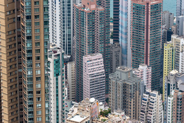 Fototapeta na wymiar 香港のマンション群
