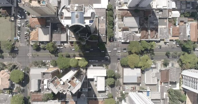 Londrina aerial view Drone 4k Plongée zenital Avenida Higien&oacute;polis Flat style for better post-production