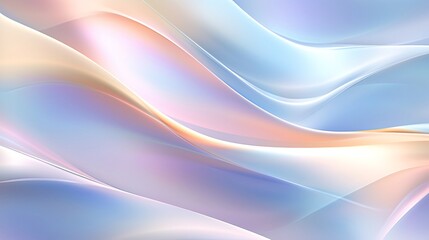 Blue and purple pastel waves with metallic sheen,16:9 abstract background - AI Generated