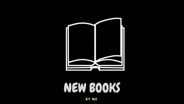 book animation with black  background animation video 4K
