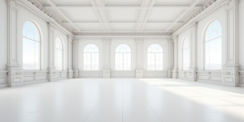light white room and big window. Generative AI
