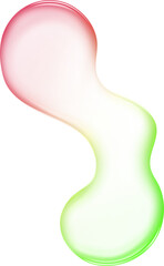 Liquid Blob Transparent Abstract Fluid Shape. Colorful Modern Futurism Fluid Object