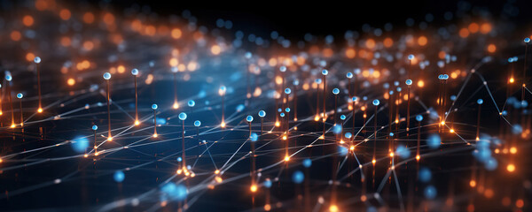 Obraz premium Abstract digital background. Can be used for technological processes, neural networks and AI, digital storages, sound and graphic forms, science, education, etc.