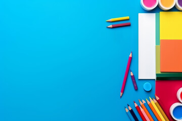 Fototapeta premium Back to School Supplies Mockup: Get Ready for a New Year of Learning!