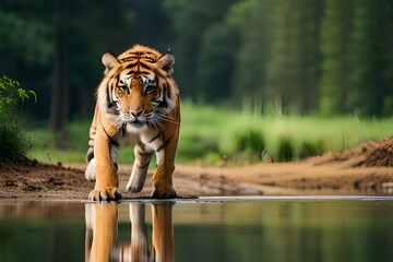 A Majestic and Aw-inspiring Tiger - AI Generative