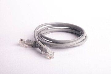 isolated lan cable photo with white background