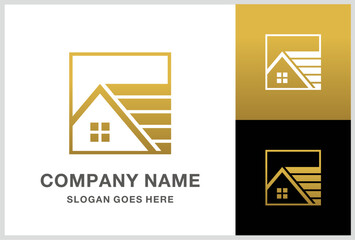 Building House Architecture Business Company Stock Vector Logo Design Template