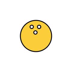 Bowling icon vector for web and mobile app. bowling ball and pin sign and symbol.