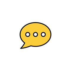 Chat icon vector for web and mobile app. speech bubble sign and symbol. comment icon. message