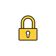 Lock icon vector for web and mobile app. Padlock sign and symbol. Encryption icon. Security symbol