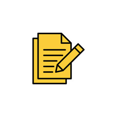 Note icon vector for web and mobile app. notepad sign and symbol