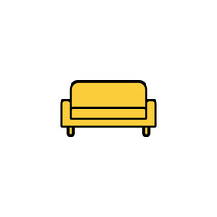 Sofa icon vector for web and mobile app. sofa sign and symbol. furniture icon