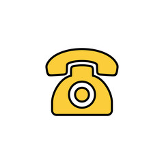 Telephone icon vector for web and mobile app. phone sign and symbol
