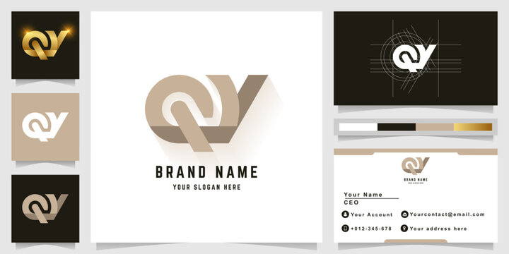 Letter QY or GY monogram logo