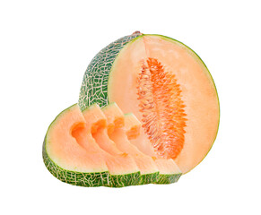  cantaloupe melon isolated on transparent png