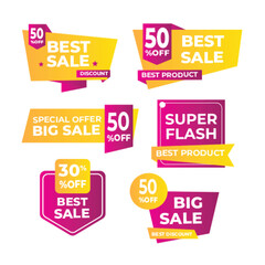 Set of Black friday sale tags stikers and labels for sale. Template for use in trade labels, stickers, discounts and price tags on paper or website. Vector illustration.