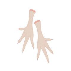 Realistic Chicken Feet Illustration Logo