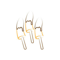 Logo Illustration Chocolate Banana Ice or Es Kul kul