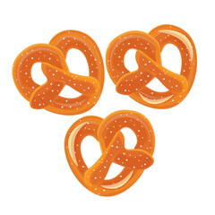 Delicious Pretzel Vector Illustration Logo