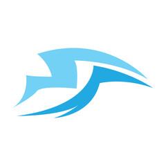 Water Wave Logo, Ocean Wave Simple Design, Vector Symbol Illustration Template