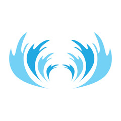 Fototapeta na wymiar Water Wave Logo, Ocean Wave Simple Design, Vector Symbol Illustration Template
