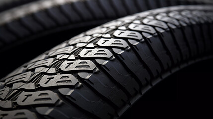 A Close-Up View of a Tire's Tread