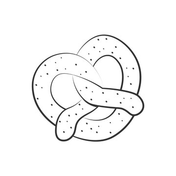 recommend clip art:  Black and White Pretzel Line Art Illustration Logo