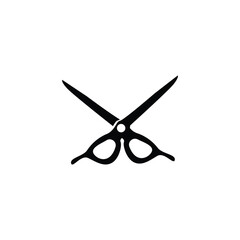 Scissors Logo, Cutting Tools Vector, Barbershop Razor Scissors Simple Design, Illustration Template Icon