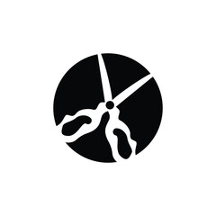 Scissors Logo, Cutting Tools Vector, Barbershop Razor Scissors Simple Design, Illustration Template Icon