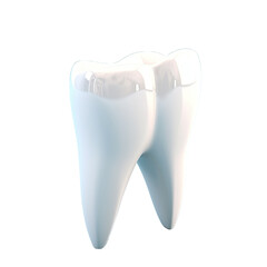 3D rendered, clean tooth and gum on transparent background.