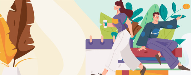 Education learning people flat vector concept hand drawn illustration
