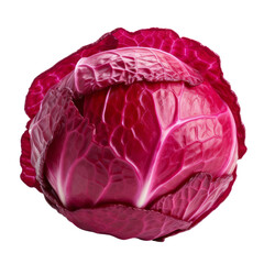 Obraz premium red cabbage isolated on transparent background cutout