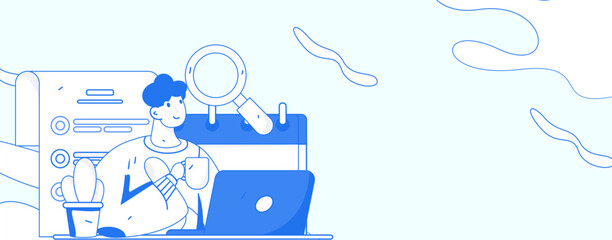 Business People Flat Vector Concept Operation Hand Drawn Illustration
