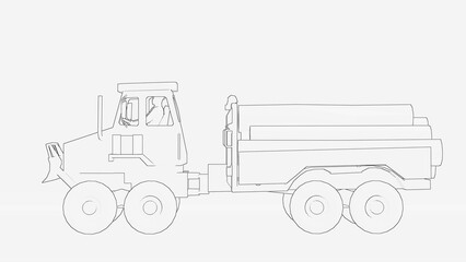tractor outline. tractor line drawing. tractor line art. tractor illustration