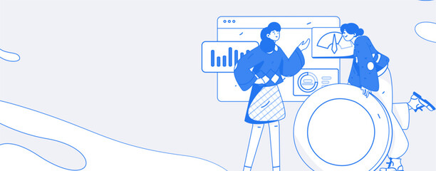 Business People Flat Vector Concept Operation Hand Drawn Illustration
