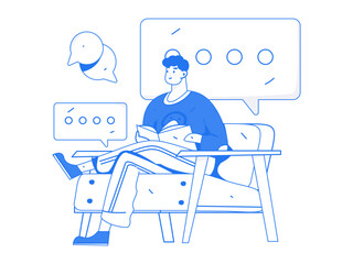 Business People Flat Vector Concept Operation Hand Drawn Illustration

