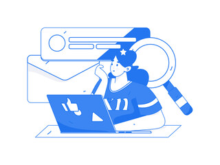 Business People Flat Vector Concept Operation Hand Drawn Illustration
